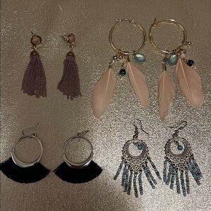 Elegant Multi-Color Earring Set